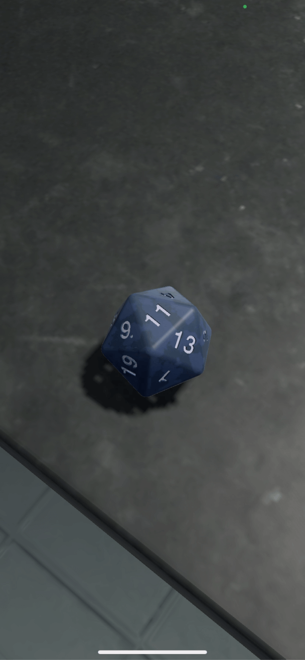 20-sided die rolled to number 11.